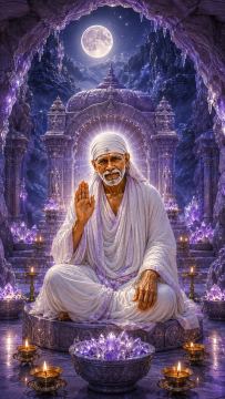 Saibaba stiing in the temple image (6)
