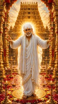 Saibaba stiing in the temple image (9)