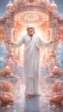 Saibaba stiing in the temple image (13)