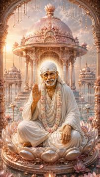 Saibaba stiing in the temple image (3)