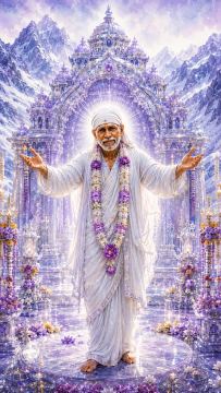 Saibaba stiing in the temple image (10)