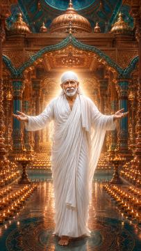 Saibaba stiing in the temple image (15)