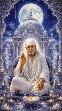 Saibaba stiing in the temple image (4)