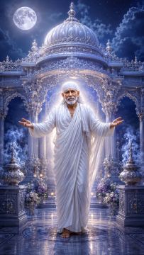 Saibaba stiing in the temple image (14)